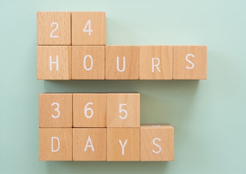 24時間365日対応体制